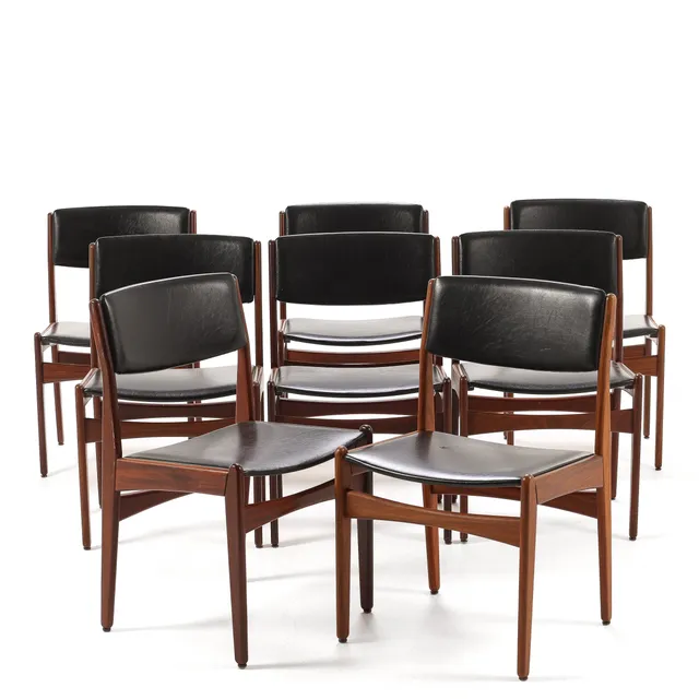 Poul M. Volther. 8 dining chairs - teak (8)