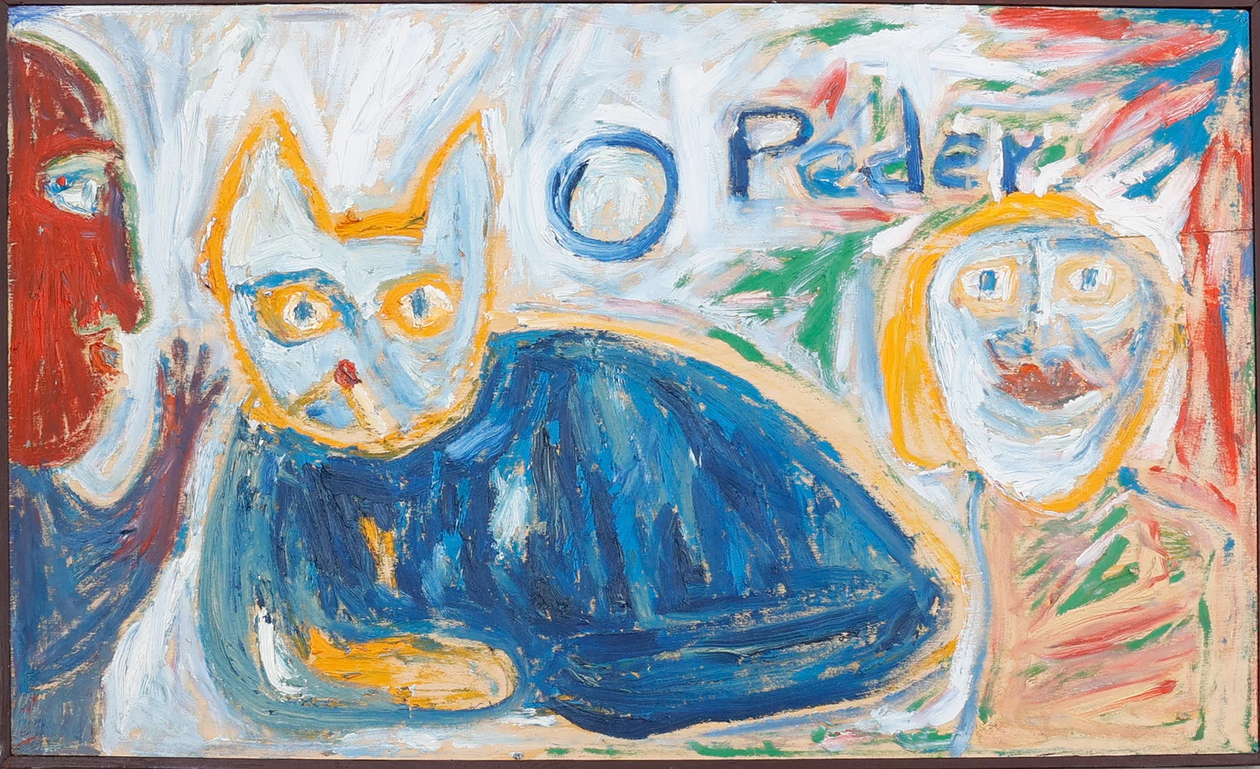 PEDER ANDERSSON. Olja på duk, signerad Peder "kattmålaren". — Paintings — Södermanlands Auktionsverk