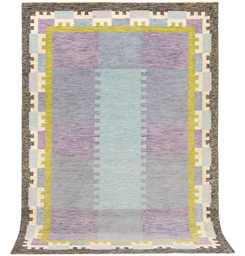 INGEGERD SILOW. Matta, röllakan, 242X167 cm. — European Carpets & Textiles — Formstad Auktioner