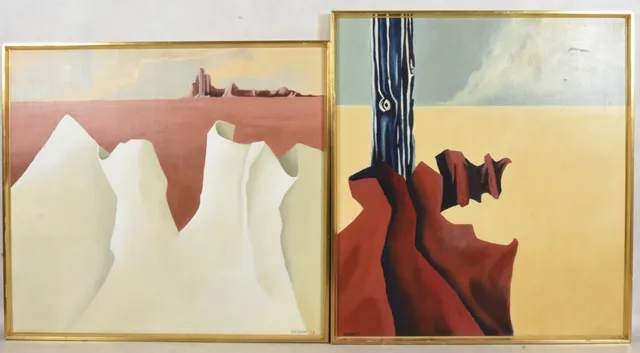 CHRISTIAN VON SYDOW. Olja på duk, 2 st.