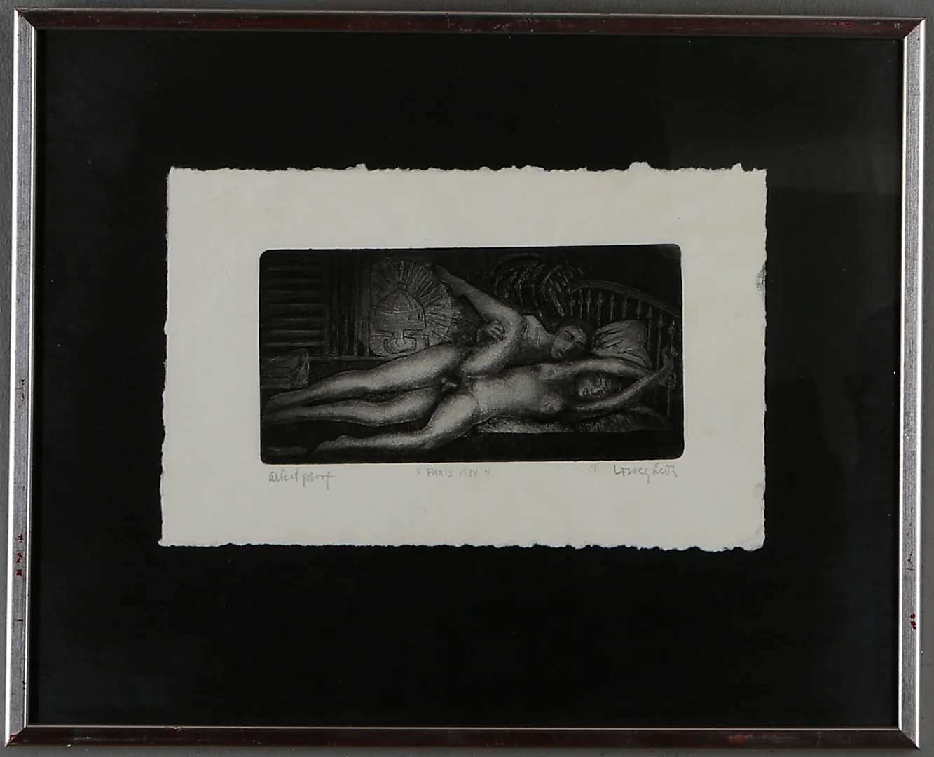 BENGT LISSEGÅRDH. "Paris 1934", etsning, signerad, Artist Proof. — Engravings & Prints — Auktionshuset Kolonn