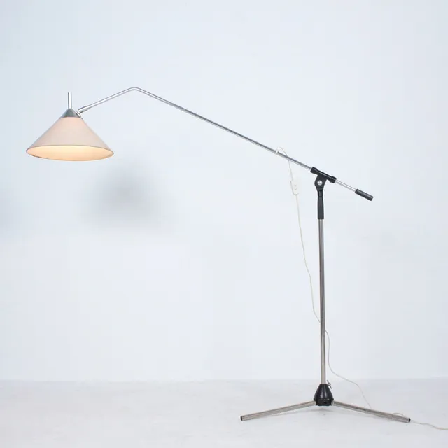 Höhenverstellbare Stehlampe der 1970er.