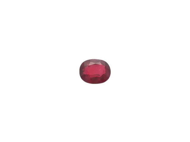 RUBIN, ovalslipad, 0,51 ct, IGI certifikat F1G96979, bruten försegling.