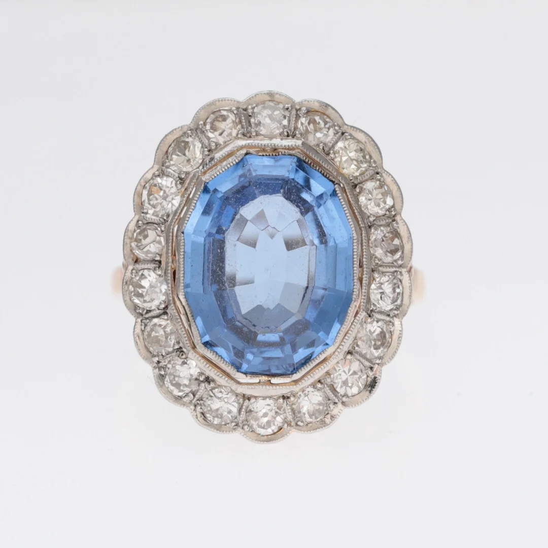 Diamonds and gemstones rosette ring, circa 1930. — Rings — Balclis