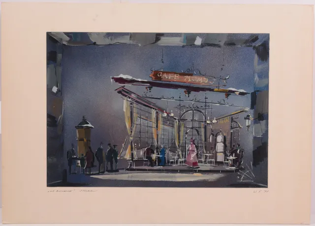 WOLFGANG VOLLHARD. "La Boheme" Storan. Gouache.