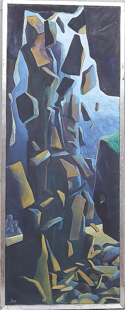 ÅKE NILSSON. Olja på duk, monogramsignerad ÅN, daterad a tergo 77. — Paintings — Gomér & Andersson Linköping
