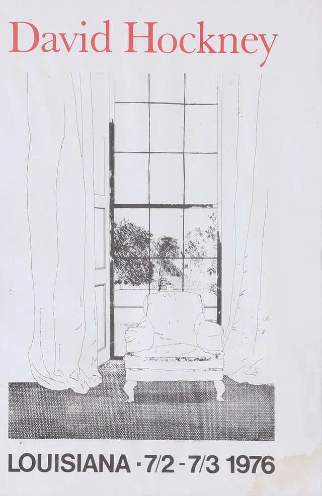 DAVID HOCKNEY. Utställningsaffisch, Louisiana.