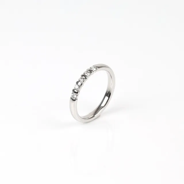 Ruben Svart: A damond eternity ring of 18k white gold, 0.25 ct. TW/VVS. Size 55.5.
