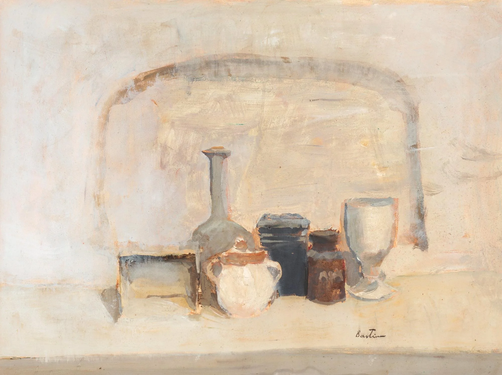 Louis Bastin, "Stilleben vid nischen". — Bukowskis