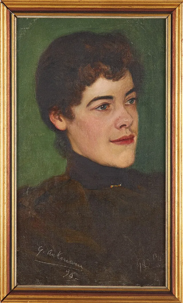 GUSTAF ANKARCRONA. Porträtt, olja på duk, signerad g ankarkrona, daterad -96.