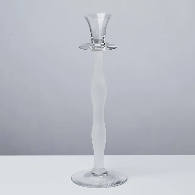 ANNE NILSSON. "Celeste", ljusstake, Orrefors, med frostad glasmassa, en i originalkartong.