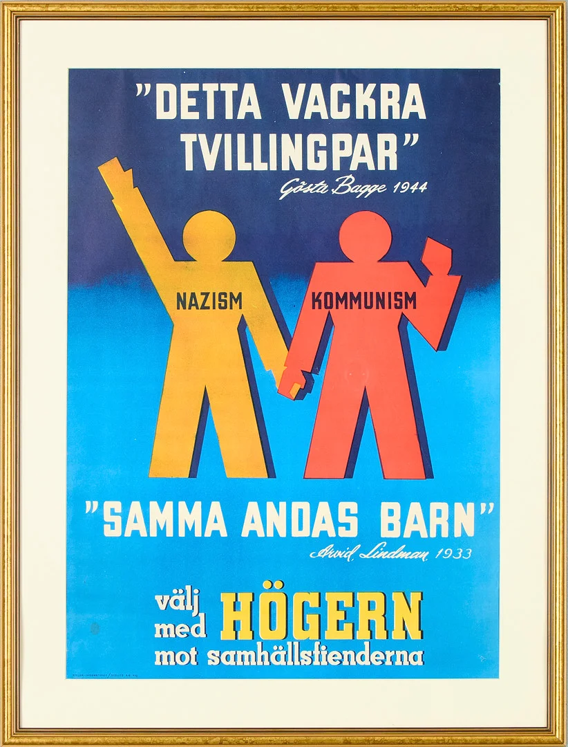 AFFISCH. "Detta vackra tvillingpar" "Samma andas barn". — Other — Uppsala Auktionskammare