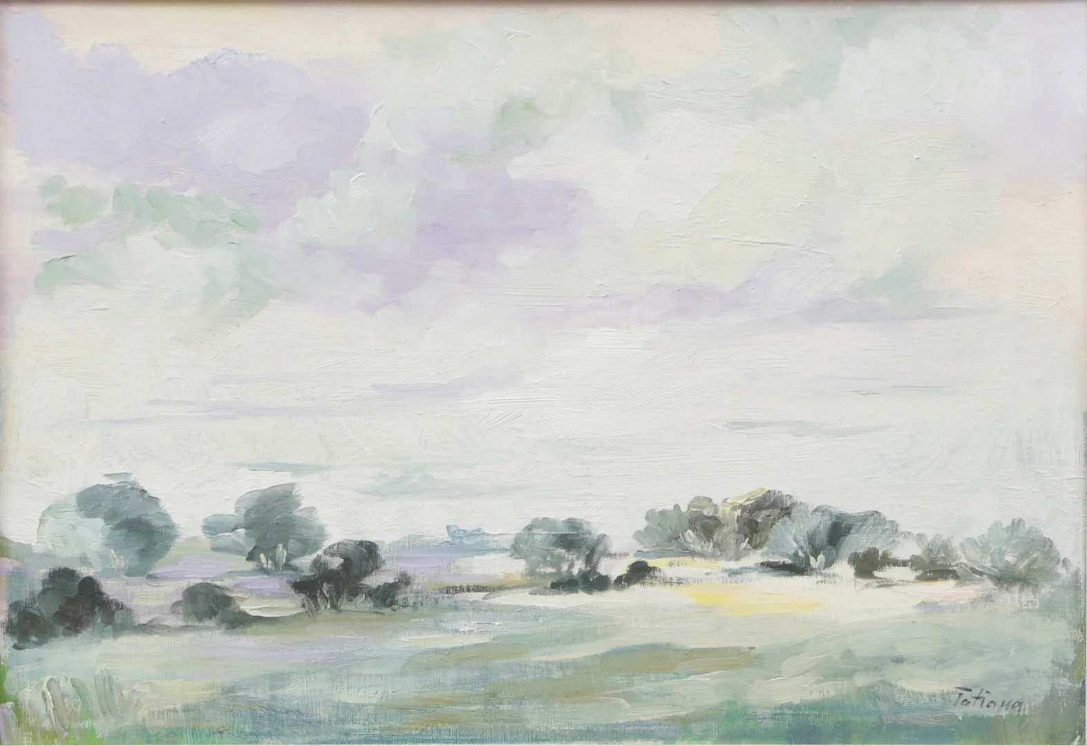 TATIANA KRAUS. OLJA, på pannå, Sommar, Öland II, signerad. — Paintings — Kalmar Auktionsverk