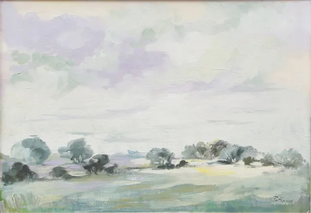 TATIANA KRAUS. OLJA, på pannå, Sommar, Öland II, signerad.