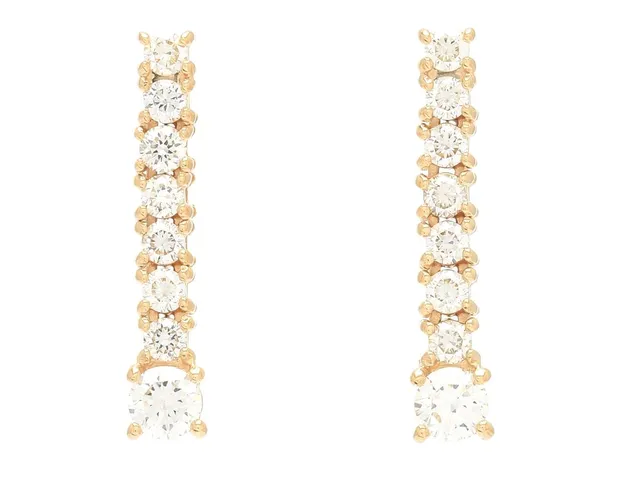 ÖRHÄNGEN, 18K guld, 16 briljantslipade diamanter ca 0,41 ctv, ca TW-W/VVS-VS, stift, vikt 2,6 g.