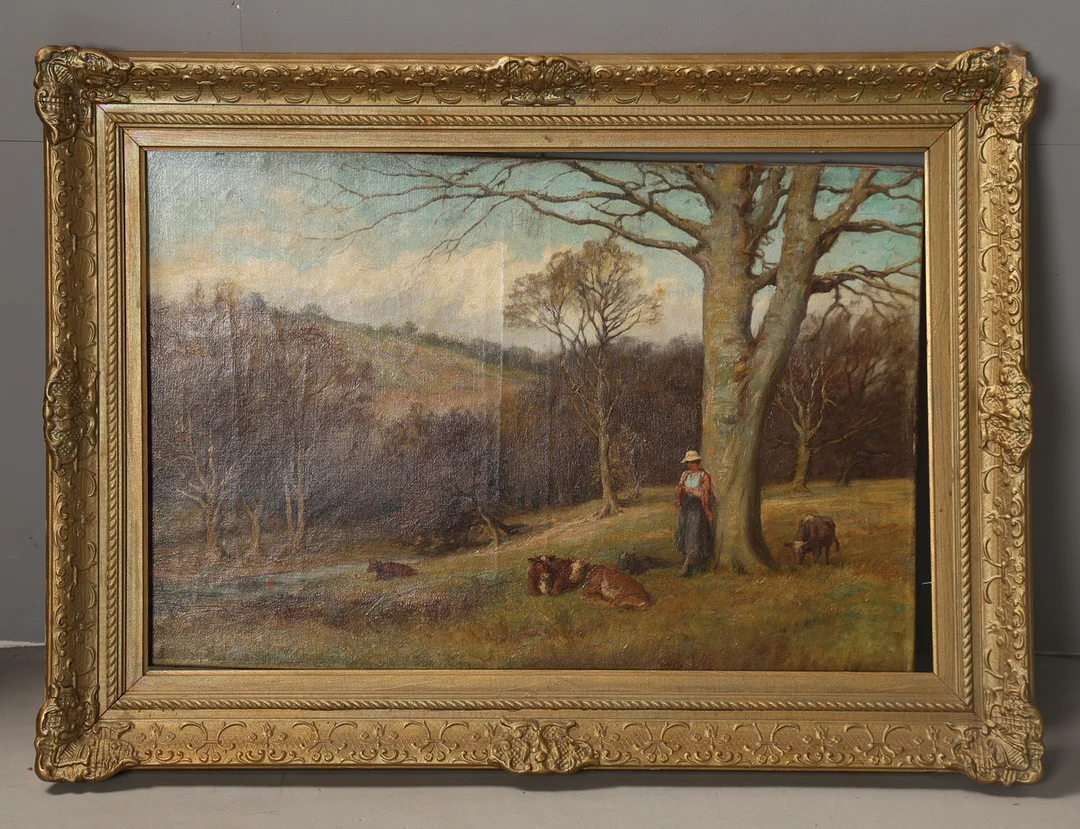 BRITISH SCHOOL 19TH/20TH CENTURY, LANDSCAPE WITH CATTLE. — Paintings — Bishop & Miller