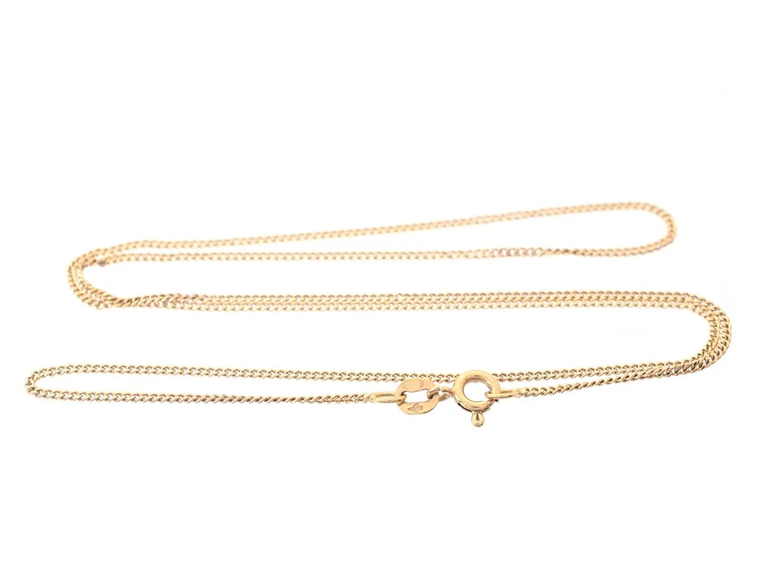 HALSKEDJA, 18K guld, pansarlänk, längd 46 cm, vikt 2,6 g. — Smycken/Halskedja — Kaplans