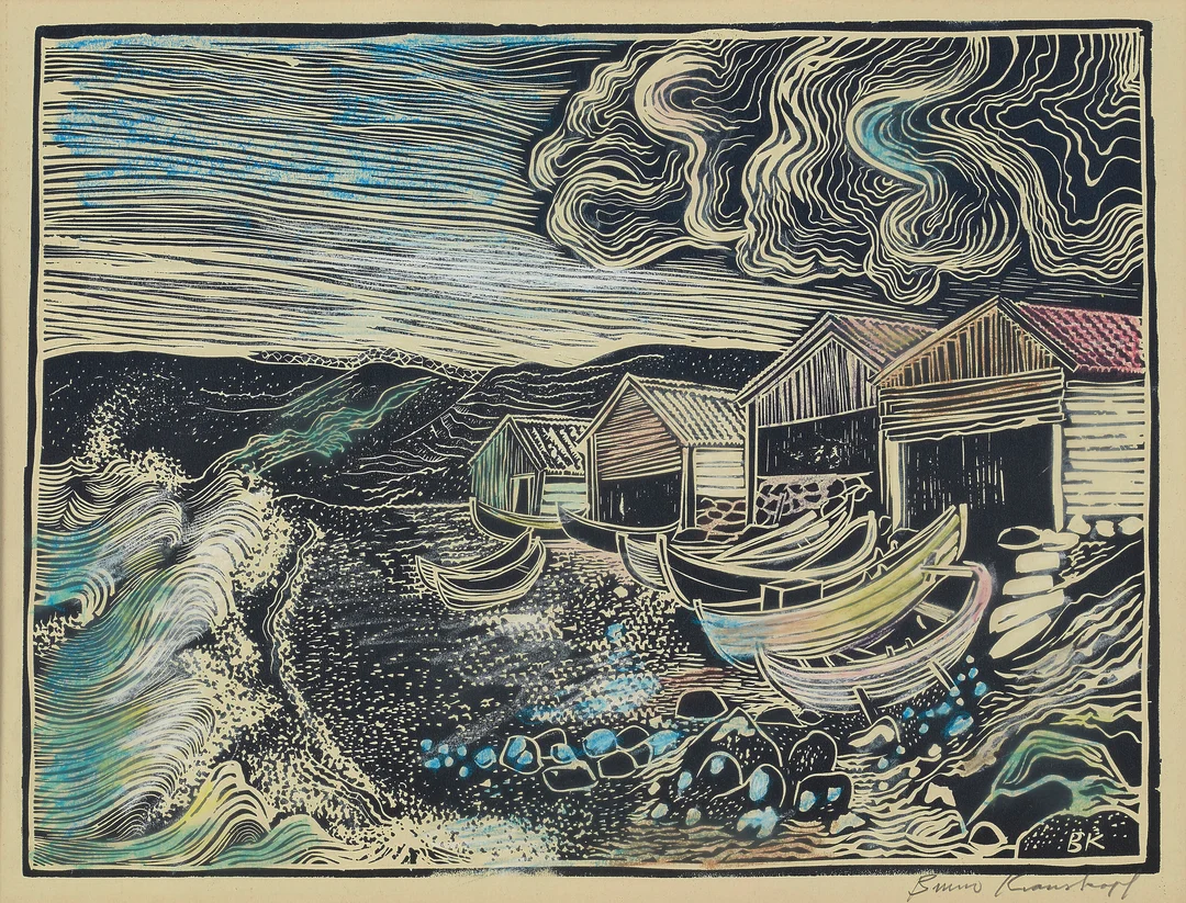 Krauskopf, Bruno — Båtnaust — Kunst/Grafikk — Blomqvist