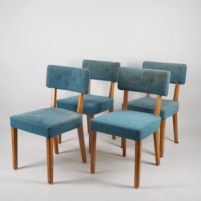 AINO AALTO. STOLAR, 4 st, O.Y. Huonekalu- ja Rakennustyötehdas A.B. 1940-tal.
