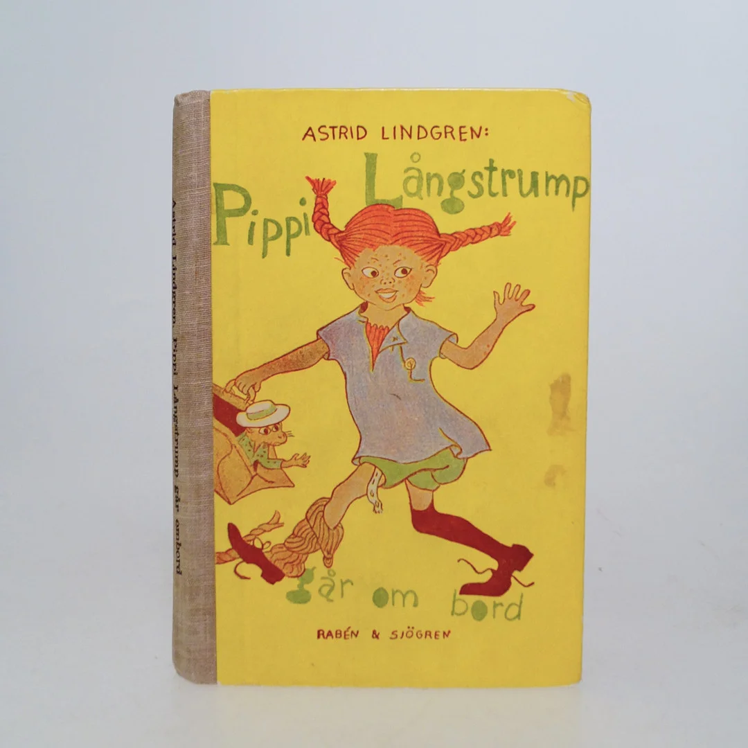 ASTRID LINDGREN. Bok, "Pippi Långstrump går ombord", första upplaga 1946. — Books — Lysekils Auktionsbyrå