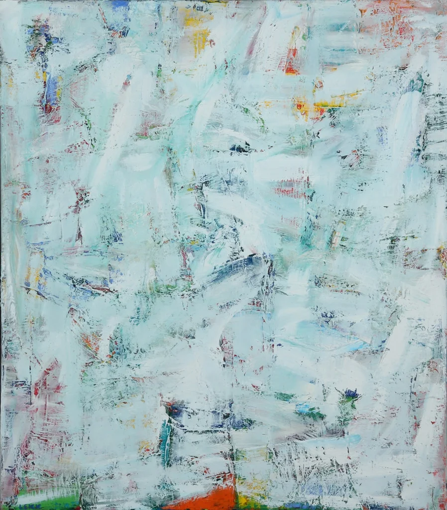 Erling Leick. 'White Painting', olie på lærred — Paintings and sculptures/Modern pictorial arts — Lauritz