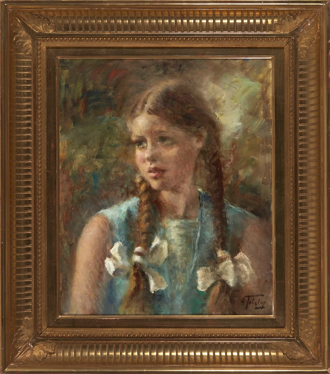 Tolstoy, Alexander — Pike med fletter — Kunst/Maleri — Blomqvist