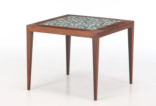 Severin Hansen for Haslev Møbelsnedkeri. Square rosewood coffee table, 1960s