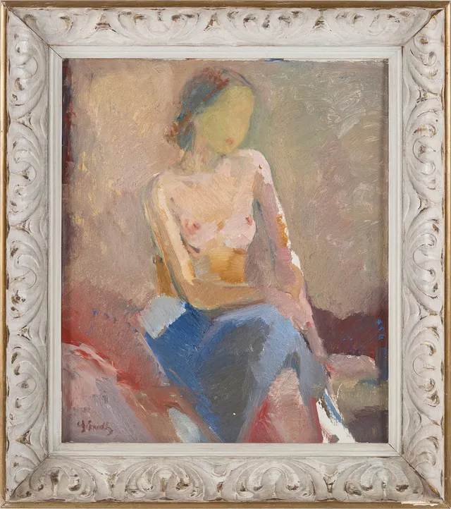 HANS STRIDH (1893-1957). Sittande modell, olja på duk, signerad Stridh.