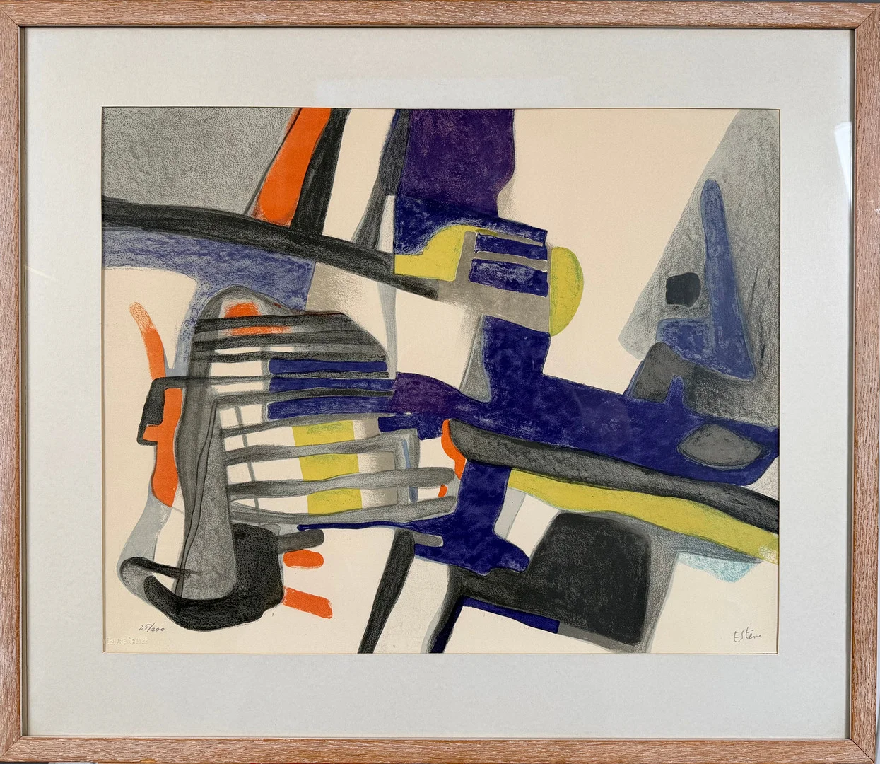 MAURICE ESTÈVE(1904-2001). Abstrakt komposition, färglitografi, signerad, numrerad 25/200. — Engravings & Prints — Skandia Auktion