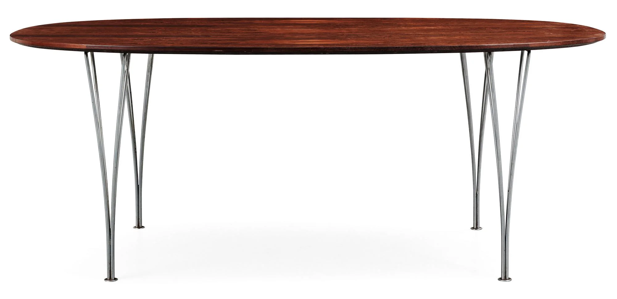 BRUNO MATHSSON & PIET HEIN, matbord, "Superellips", Fritz Hansen, Danmark. — Bukowskis