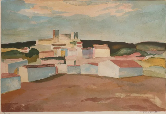 LARS WELLTON. LITOGRAFI, "SOMMAR I PROVENCE", SIGNERAD OCH NUMRERAD 82/350.