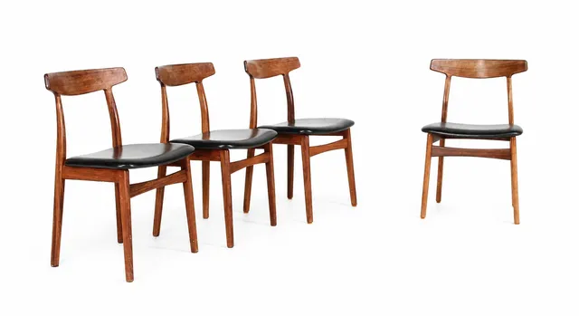 Henning Kjærnulf for Bruno Hansen. Dining chairs, rosewood, model 60 (4)