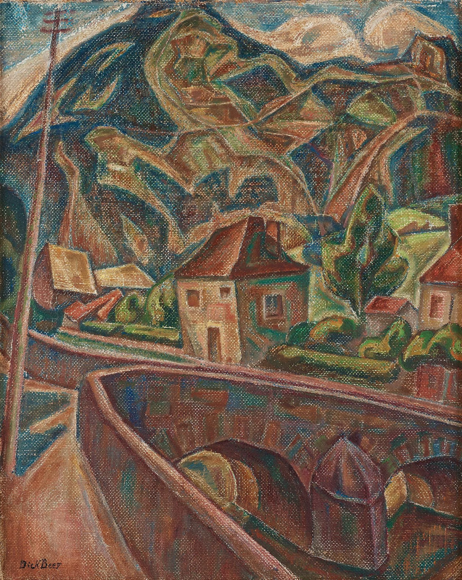 Dick Beer, "Kubistiskt landskap". — Bukowskis