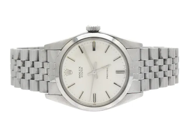 ROLEX, Oyster, Precision, Ref nr. 6426, Serie nr. 6411577, Cal 1225, Boett nr. 6426 (1.69), herrur, 34 mm, stål, manuell, plexiglas, skadad urtavla, OBS: bakboett tillverkad 1969, Jubileelänk (1981), viklås, Ref nr. 62510H-F9/574, ca 1980.