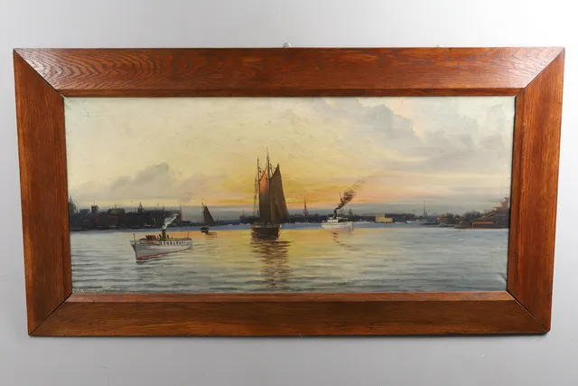 ALFRED WETTERSTRÖM. OLJA PÅ DUK, Stockholmsmotiv, signerad.