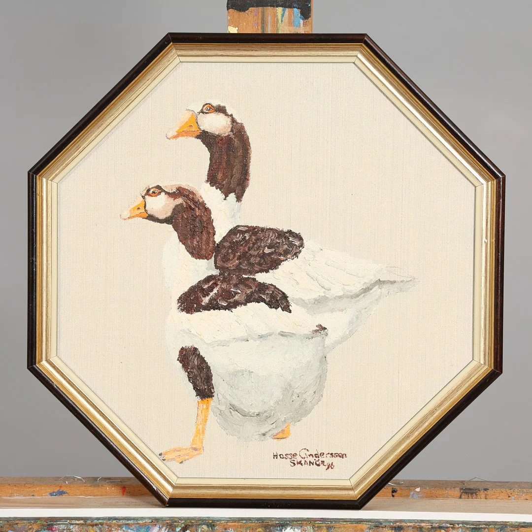 HASSE ANDERSSON. OLJA PÅ PANNÅ signerad. — Paintings — Höörs Auktionshall