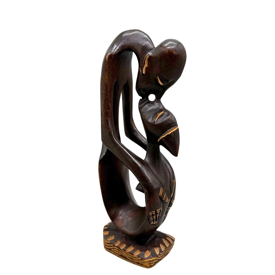 AFRIKANISCHE HOLZSKULPTUR, HANDGEMACHT. — Sculptures & Bronzes — Auktionshaus Stuber's Hammerschlag