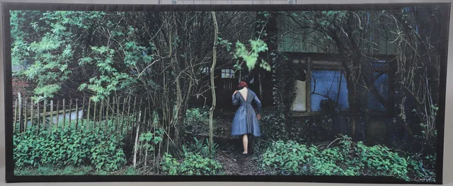 DENISE GRÜNSTEIN. "Figure in landscape", screentryck på duk, IKEA Art Event, 2006.
