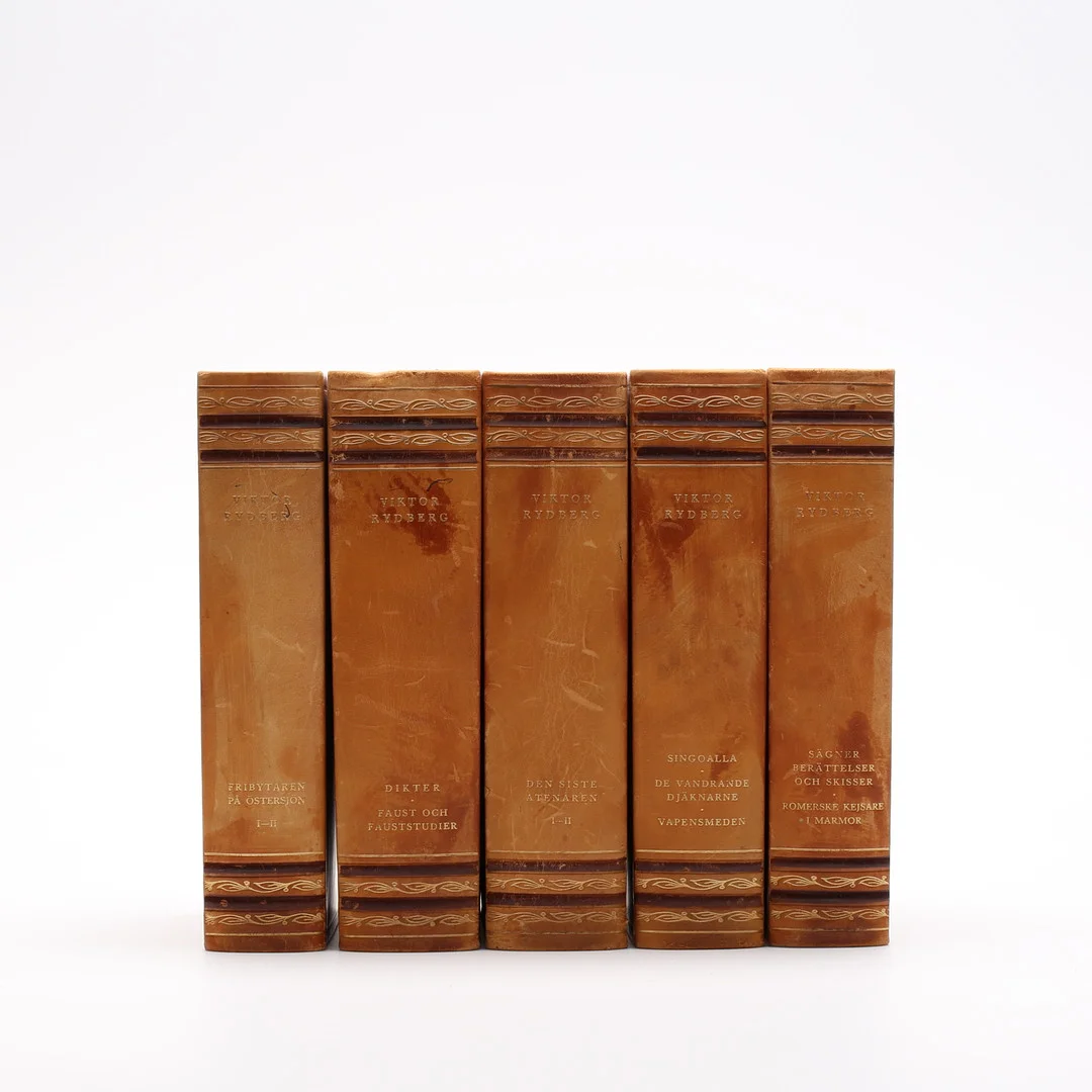 BÖCKER, 5 volymer, Viktor Rydberg, "Skrifter", 1940-tal. — Books, Maps & Manuscripts — Gomér & Andersson Linköping