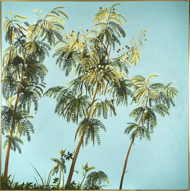 LOWELL NESBITT (USA, 1933-1993): "Three trees", signerad och daterad L. Nesbitt, olja på duk.