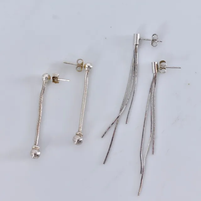 ÖRHÄNGEN, 2 par, sterlingsilver.