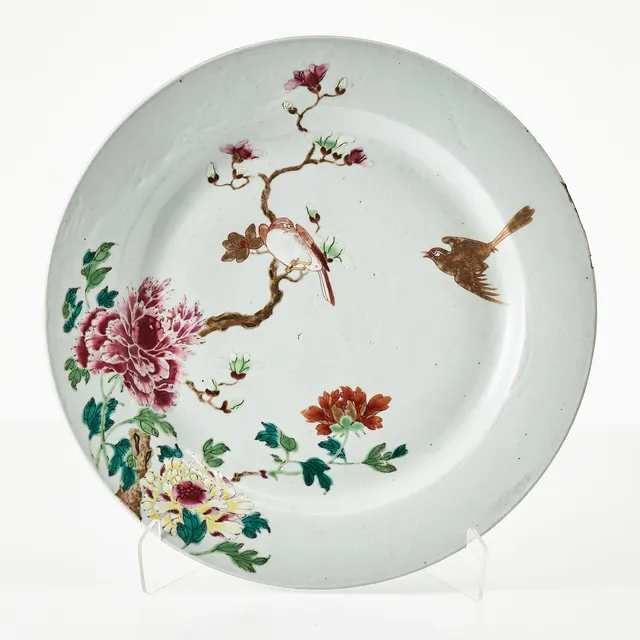 FAT, porslin, Kina, Qianlong (1736-1795), dekor av blomster i famille rose.