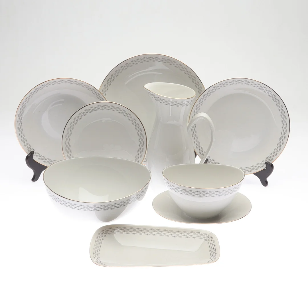 MATSERVIS, 56 delar, porslin, 1900-talets andra hälft. — Tableware — Gomér & Andersson Norrköping