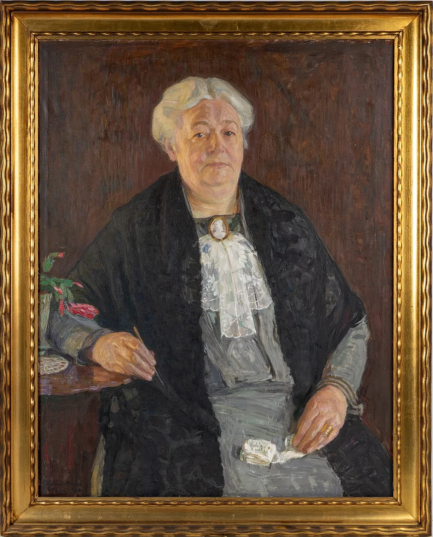 FRITZ LINDSTRÖM (1874-1962). Porträtt av dam, olja på duk. — Paintings — Stockholms Auktionsverk Helsingborg