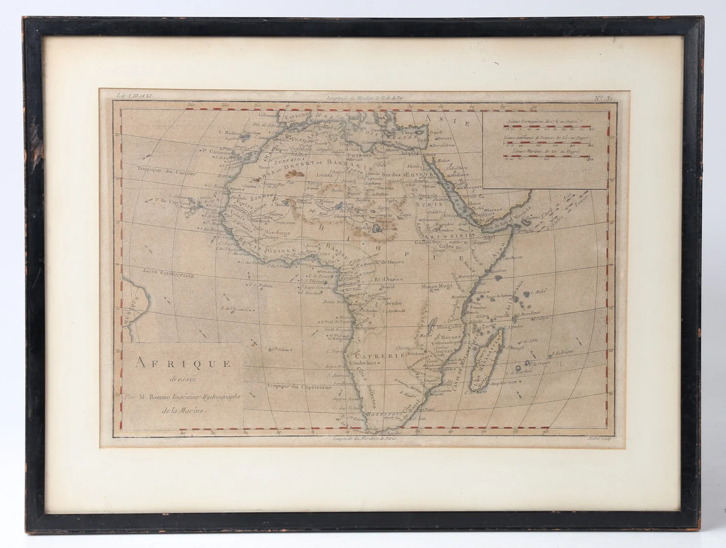 M BONNE (FRENCH 17TH/18TH CENTURY) "AFRIQUE". — Maps — Bishop & Miller