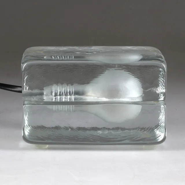 HARRI KOSKINEN. Bordslampa, "Block Lamp", glas, för Design House Stockholm.