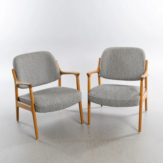 INGE ANDERSSON. Fåtöljer, ett par, "Domus", Bröderna Andersson Möbel- & Fåtöljindustri, Ekenässjön 1950/60-tal.