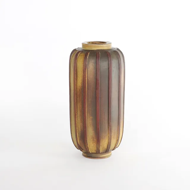 WILHELM KÅGE. 1889-1960. Vas "Farsta", 35 cm hög, stengods, Gustavsbergs Studio, signerad, 1940/50-tal.
