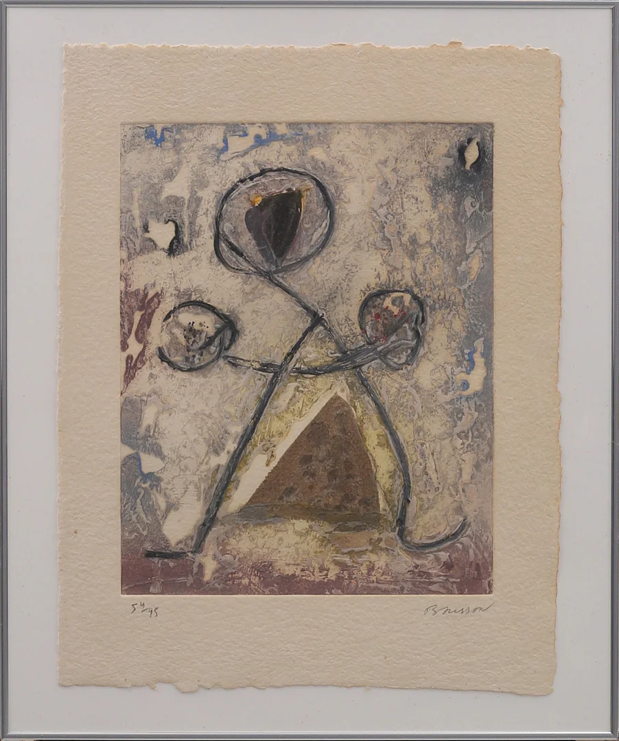 PIERRE MARIE BRISSON (1955 - ). Komposition, carborundumetsning nr 84/95 signerad Brisson. — Engravings & Prints — Garpenhus Auktioner