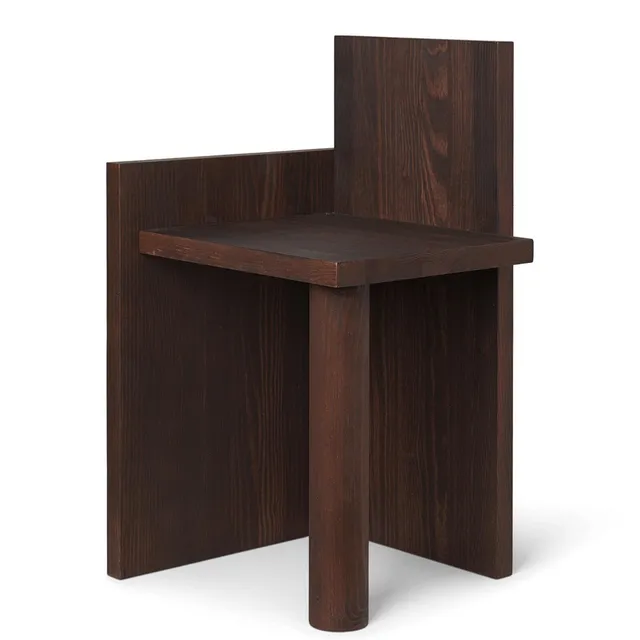 Firm Living. UTA Piece Bedside Table Dark Oiled Pine